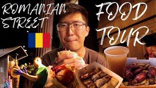 ROMANIAN STREET FOOD TOUR: BUCHAREST! Street Kebabs + Pancakes in Bucharest, Romania!