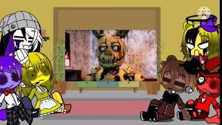 Fnaf 1 + puppet react to fnaf 3 anniversary special//gatcha club // andrej989 //
