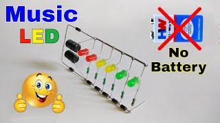 How To Make Music Reactive LED Chaser Light Without Battery