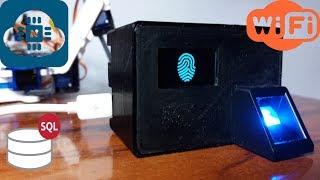 Biometric attendance system using fingerprint scanner and NodeMCU with a database & 3D printed case