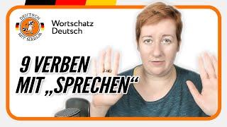 9 Verben mit "sprechen" | Wortschatz Deutsch B1 B2 C1 | Deutsch mit Marija