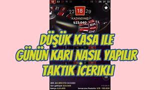 RULET | DÜŞÜK KASA İLE GÜNÜN KARI NASIL YAPILIR TAKTİK BUDUR ! #rulet #casino