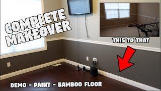 DIY HOME OFFICE MAKEOVER (completely renovated) Part 1