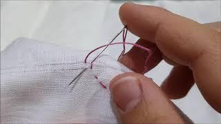 Punto quadro - Tutorial ricamo a mano  Square stitch - Hand embroidery tutorial