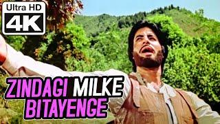 Zindagi Milke Bitayenge - 4K Video | Amitabh Bachchan | Satte Pe Satta | Kishore Kumar | R.D. Burman