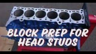 Engine Block Preparation for Head Studs. 7M Mk3 Supra