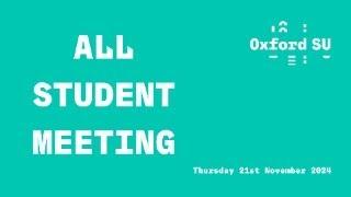 Oxford SU All students Meeting