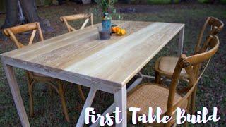 First Table Build with Mistakes - White Oak- DIY Furniture for Beginners