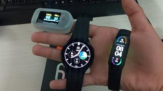 Samsung Galaxy Watch 4 vs Xiaomi Mi Band 6 - Comparison of heart rate and blood oxygen