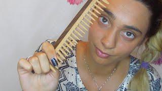 ASMR COMBING YOUR FACE  + Mouth Sounds  