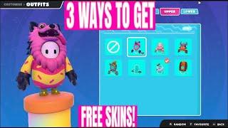 3 Ways To Get FREE SKINS In FALL GUYS. PC PS4 Xbox OR Switch!!!