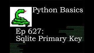 Python Basics Tutorial Sqlite Primary Key Auto Increment