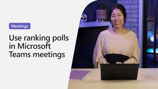 How to use ranking polls in Microsoft Teams meetings