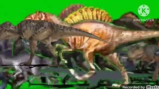 Dinosaur Stampede From Meteor Green Screen Big