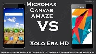 Compare Online Xolo Era HD VS Micromax Canvas AMAZE Q395 Price, Specification, Review