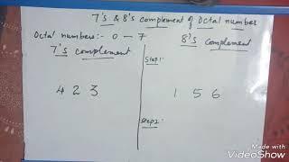 How to find 7s and 8s complement in a easy way