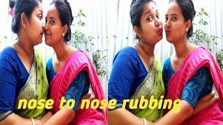 Nose to nose rubbing challenge zoom camera ||