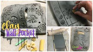 Clay Wall Pocket with Pasta Designs Tutorial