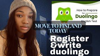 MOVE TO FINLAND TODAY FOR FREE || HOW TO REGISTER AND WRITE DUOLINGO AT HOME