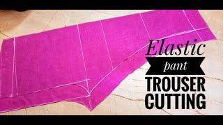 Beginners Special | ladies Pant Trouser cutting | Full Elastic wali Pant Trouser cutting 🪡️