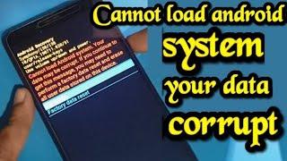 Cannot Load Android System - Fixed || Phone is Stuck in a Reboot Loop || Fixed || Blue Z Buck
