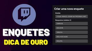 Como Fazer ENQUETES Na TWITCH Rápido e Fácil!