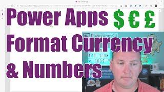 PowerApps Text function to format currency and numbers