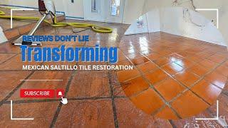 Mexican Saltillo Restoration Miami, Stunning Floor Transformation by Keep It Clean Carpets and Tile.