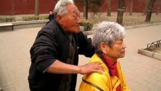 Massage in front of Forbidden City