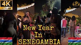 [4k]  New Year Celebration Walk Tour From SENEGAMBIA To VILLAGE MALL In KOTU [ The Gambia]