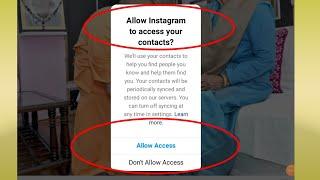 How To Fix Instagram Allow Instagram to access your contacts? Problem Solve