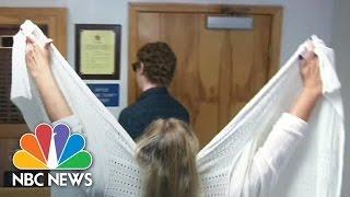 Mother Shields Brock Turner As He Registers As Sex Offender In Ohio | NBC News