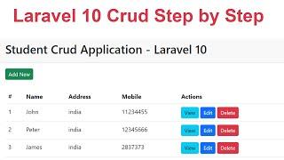 Laravel 10 crud step by step