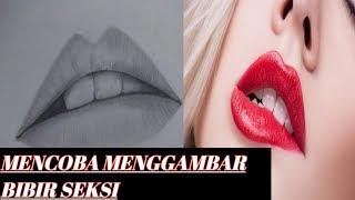 Pertama kali menggambar bibir sexy wanita