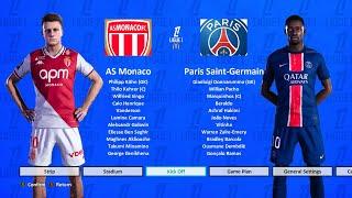 Monaco Vs PSG | Ligue 1 2024/25 - Matchday 16 | PES 2021