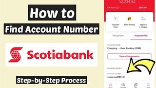 View Account Number Scotiabank | Find Scotiabank Account Number | Scotia Account Details