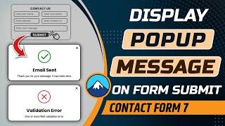 How to display popup message after form submit in contact form 7 | Show popup after form submission