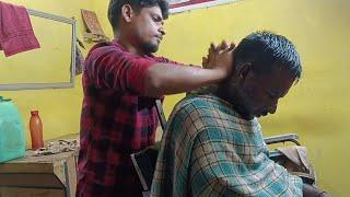 Hair cutting, beard cleaning and finally facial massage. -ranusarathe Vijay (arvind malviya)