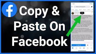 How To Copy & Paste On Facebook