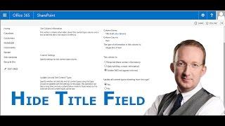 Hide The SharePoint Title Field