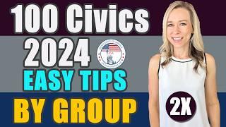 2024 Official USCIS 100 Civics Questions 2008 version BY GROUP REPEAT 2X | U.S. Citizenship