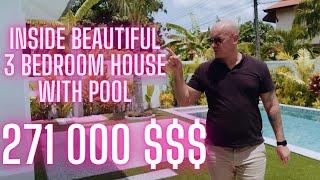 Beautiful 3 bedroom pool house only for 271 000 $ in Phuket . Phuket real estate 2021 .