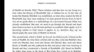 Difference between Hadith and Seerah and Reason of Choosing Ibn e Kathir as Primary Text