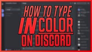 HOW TO TYPE IN COLOR ON DISCORD (SYNTAX CODES) [WORKING]