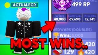 How I Got The MOST Wins In Roblox Bedwars
