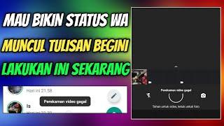 CARA MENGATASI PEREKAMAN VIDEO GAGAL DI WHATSAPP