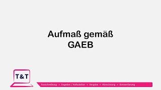 GAEB-Konverter - Aufmaß nach GAEB