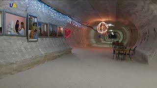 An underground salt mine is open for tourists in the town of Soledar in Donetsk region