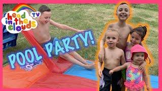 FAMILY FUN KIDS POOL PARTY w/  Slip & Slide for Children