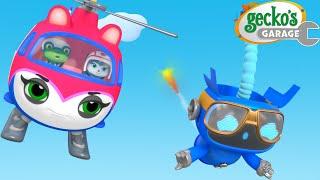 Kat's Rocket Sky Chase | Gecko's Garage 3D | Learning Videos for Kids ️